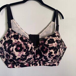 Torrid Curve 42DD Dream Wire-Free Push Up Bra Black Leopard 3545 - T9